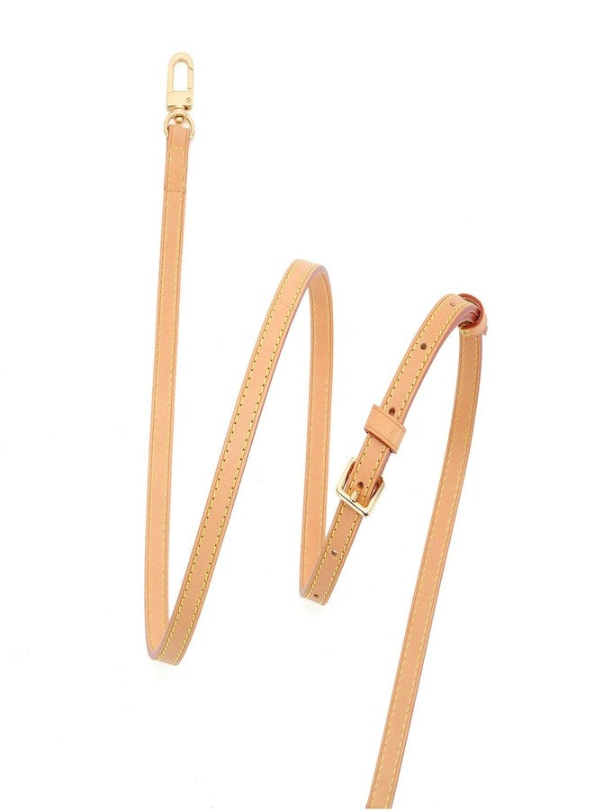 seventeenzone Vachetta Leather Adjustable Crossbody Strap for Small Bags Pochette Mini NM Eva Favorite PM MM Nano Speedy, Beige, Width 1.2cm ( 0.47inch ) - Image 2